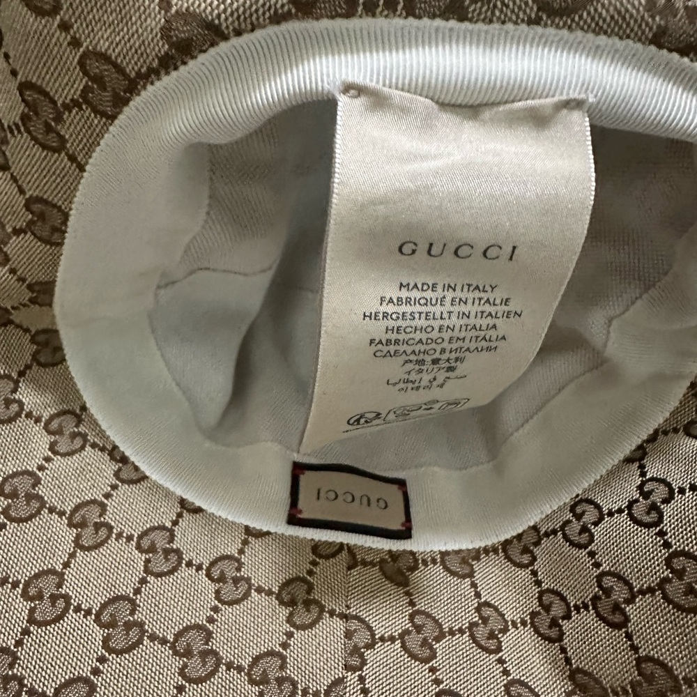Gucci Beige GG Monogram Hat - Picture 3 of 6